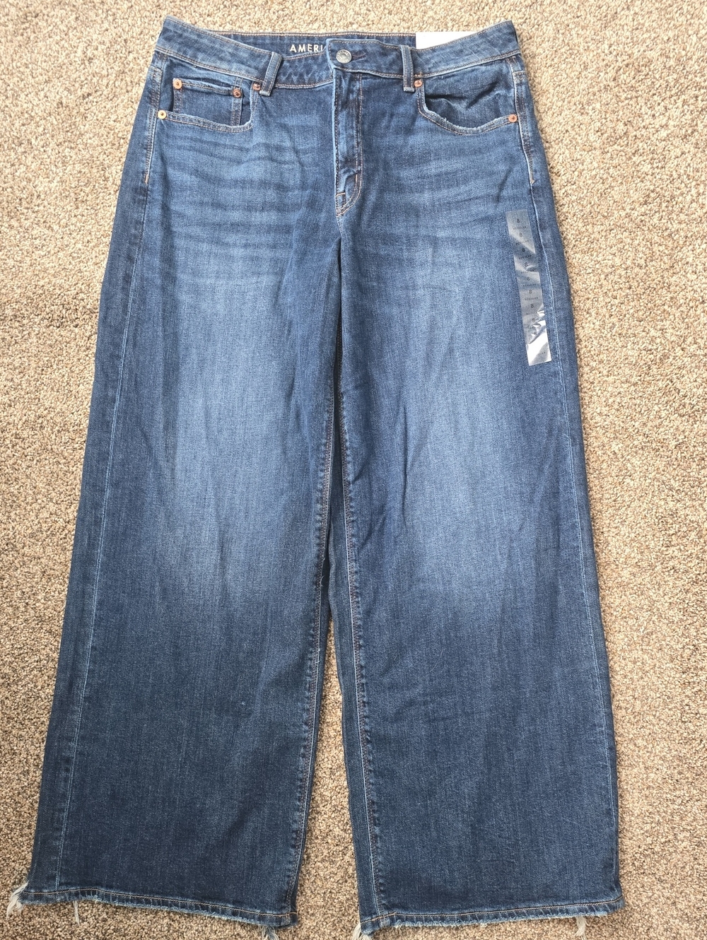 American Eagle Dreamy Drape Low Rise Wide Leg Jeans
